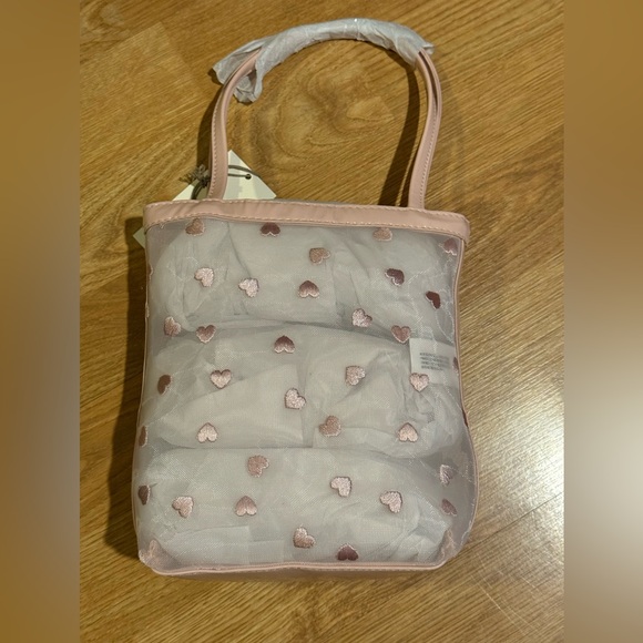 A New Day Sheer Pink Heart Cosmetic Bag - Picture 2 of 2